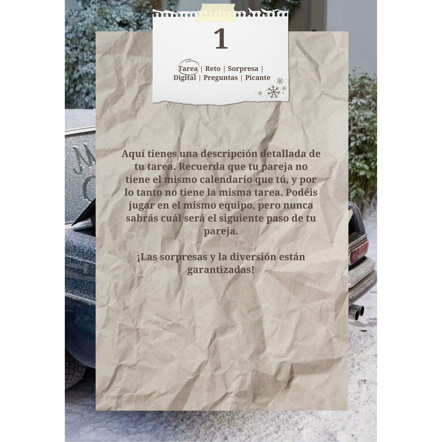 Calendario de Adviento para parejas